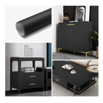 Rola Autocolant Negru, At Performance, gros Impermeabil, decorativ, autoadeziv, mat - Stickere decorative - atMag.ro