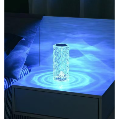 Lampa de masa At Performance, ambientala din Cristal LED, RGBW, control Touch, Telecomanda, Acumulator, 12 Ore de Utilizare, Incarcare USB-C - Veioze si lampi - atMag.ro