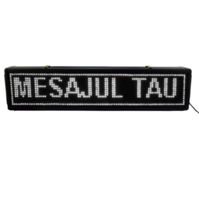 Reclama Luminoasa 70 x 20 cm, LED alb, Vizualizare 120°, Negru, afisaj mesaj programabil, exterior - Reclame luminoase - atMag.ro