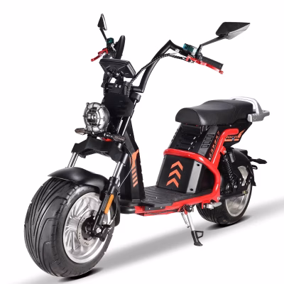 Scuter Electric 3000w AT PERFORMANCE, Autonomie 50 Km, Suspensie Fata-Spate, Viteza 80 km/h, Baterie 20Ah, SuperSport, Full Option, Negru cu Rosu - Scutere Electrice, Trotinete Electrice si Accesorii - atMag.ro