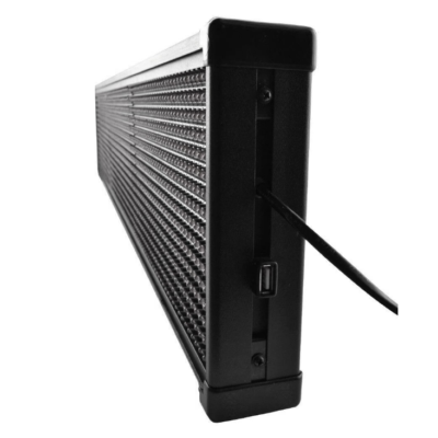 Reclama Luminoasa 300 x 40 cm, LED alb, Vizualizare 120°, Wi-Fi, Temperatura, Negru, afisaj mesaj programabil, exterior - Reclame luminoase - atMag.ro