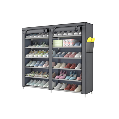 Dulap textil, AT PERFORMANCE®, incaltaminte, model nou, gri, 118X30X120 - Organizatoare imbracaminte si incaltaminte - atMag.ro