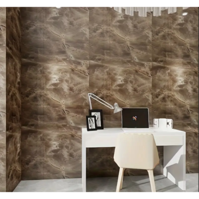 Set 50x Tapet Marmura, AT PERFORMANCE®, suprafata acoperire 9 mp, autoadeziv, waterproof, usor de montat, design modern, 30x60 cm, maro - Tapet - atMag.ro