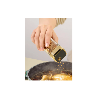 Set 2 solnite, AT PERFORMANCE®, pentru sare si piper, cu suport metalic, negru - Rasnite si dozatoare condimente - atMag.ro