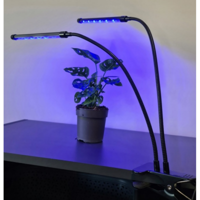 Lampa LED pentru cresterea plantelor, 80W, 3/9/12h, Metal/PVC/Fier, Negru - Veioze si lampi - atMag.ro