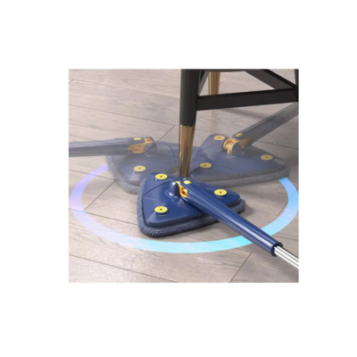 Mop triunghi extensibi At Performance, curata suprafete multiple gresie, podea, pereti, 360° de rotatie, Maner Telescopic, Albastru - Maturi, mopuri si galeti - atMag.ro