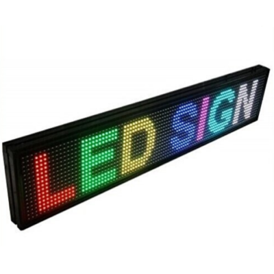 Reclama Luminoasa AT PERFORMANCE, Iluminare LED RGB, 400 x 40 cm, Text personalizat, Design modern, ABS, Montare usoara, Negru - Reclame luminoase - atMag.ro