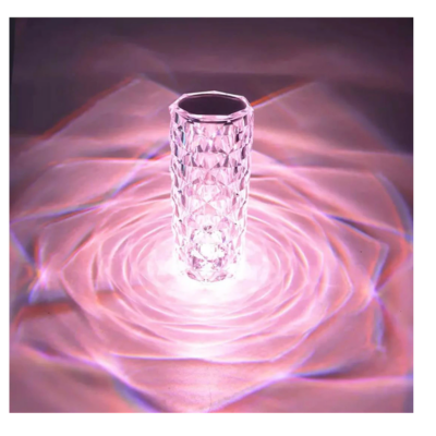 Lampa de masa At Performance, ambientala din Cristal LED, RGBW, control Touch, Telecomanda, Acumulator, 12 Ore de Utilizare, Incarcare USB-C - Veioze si lampi - atMag.ro