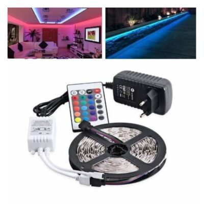 Kit Banda led At Performance,10 Metri RGB 5050, 60led/m, Transformator 5A, Telecomanda IR 24 Taste - Benzi led - atMag.ro