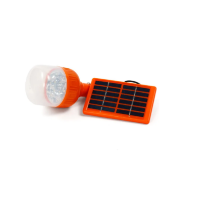 Bec LED, Incarcare Solar, Putere 10W, Exterior, 3 intensitati a luminii, Mod SOS, Luminare intermitenta, Panou Solar 6V, Buton ON/OFF, Incarcare 6 - 10 h, Culoare Portocaliu - Lampi solare - atMag.ro