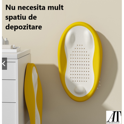 Suport baie copii, At Performance, 53x 28cm x 7cm, 20cm inaitime ridicat, anatomic, Galben - Igiena si ingrijire - atMag.ro