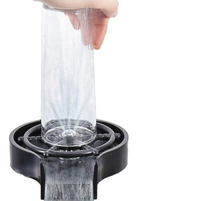 Spalator pahare cu jet de apa, At Performance, din otel inoxidabil si ABS, conceput pentru curatarea si clatirea rapida paharelor, negru - Accesorii baterii sanitare - atMag.ro