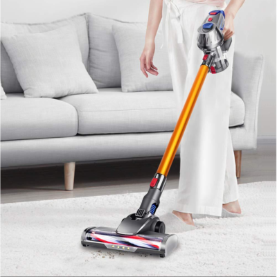 Aspirator vertical fara fir, AT PERFORMANCE®, 240 V, 150 W, 0.5 l, autonomie 40 min, Portocaliu/Gri - Aspiratoare, fiare de calcat & masini de cusut - atMag.ro