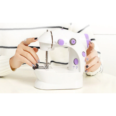 Mini masina de cusut electrica, AT PERFORMANCE, portabila, cu pedala inclusa, 2 viteze de coasere, wireless - Aspiratoare, fiare de calcat & masini de cusut - atMag.ro