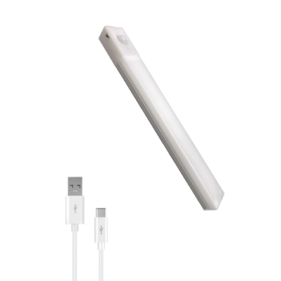 Lampa LED cu senzor de miscare, fara fir, reincarcare prin USB, pentru dressing, dulap de bucatarie, baie, hol, scari, portabila, 20 cm, lumina alba - Veioze si lampi - atMag.ro