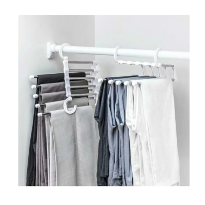 Umeras multiplu, At Performance, pentru pantaloni/prosoape, tip cascada, 2 tipuri de pozitionare, 5 brate extensibile, alb - Cuiere - atMag.ro