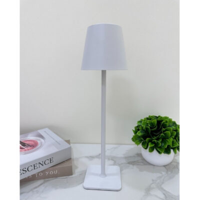 Lampa de masa, At Performance, led reincarcabila cu 3 temperaturi de culoare cald/rece/neutru, 38 cm x10 cm, culoare Alb - Veioze si lampi - atMag.ro