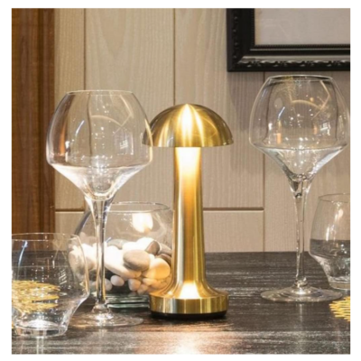 Lampa de birou, At Performance, portabila ciupercuta, 22 cm, Gold - Veioze si lampi - atMag.ro