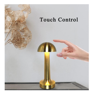 Lampa de birou, At Performance, portabila ciupercuta, 22 cm, Gold - Veioze si lampi - atMag.ro