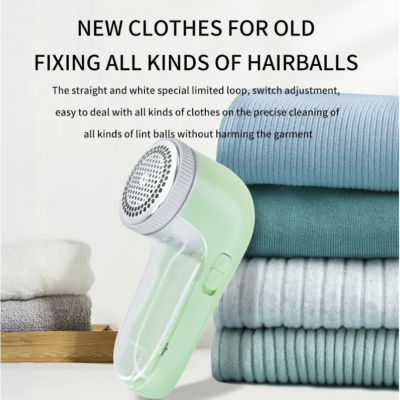 Aparat de curatat scame, AT PERFORMANCE®, 8800 rotatii/min, cutit cu 3 lame din inox, USB, Alb/Verde - Altele - atMag.ro