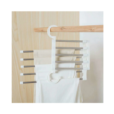 Umeras multiplu, At Performance, pentru pantaloni/prosoape, tip cascada, 2 tipuri de pozitionare, 5 brate extensibile, alb - Cuiere - atMag.ro