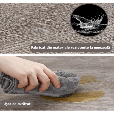 Set 36 Placi, De Pardoseala, AT PERFORMANCE®, durabil, autoadezive, PVC, 914.4mm x152.4mm, mm 5 m²/box, Maro Gri - Parchet si pardoseli - Placi autoadezive pardoseala - atMag.ro