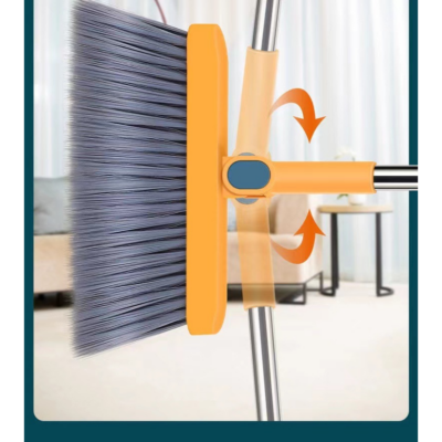 Set Matura si Faras cu Coada, AT PERFORMANCE®, cu Dinti de Pieptene pentru Curatare Matura, rotativ, pliabil, detasabil, Otel inoxidabil si Polipropilena, portocaliu - Maturi, mopuri si galeti - atMag.ro