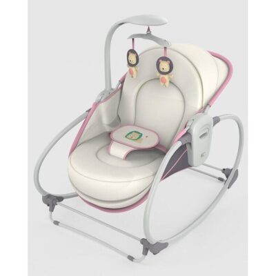 Balansoar 5 in 1 cu vibratii pentru copii si bebelusi, AT PERFORMANCE, transformabil in landou si scaun copii, cu melodii, Mov - Balansoare, leagane si hamace bebelusi - atMag.ro