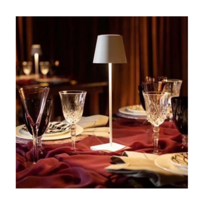 Lampa de masa, At Performance, led reincarcabila cu 3 temperaturi de culoare cald/rece/neutru, 38 cm x10 cm, culoare Alb - Veioze si lampi - atMag.ro