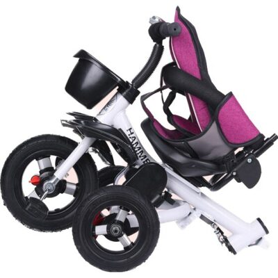 Tricicleta Pentru Copii, At Performance, Scaun Reversibil, 360, Pozitie de Somn, Roti din Cauciuc, Suport picioare, Pliabil, Loc depozitare - Triciclete - atMag.ro