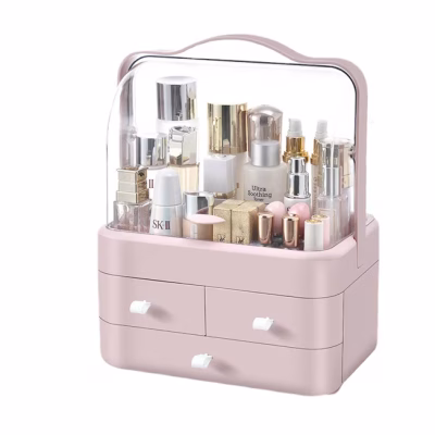 Organizator de depozitare cosmetice, AT PERFORMANCE®, Cutie sertar pentru vitrina cu maner pentru baie, dressing, dormitor, suport pentru machiaj - Altele - atMag.ro