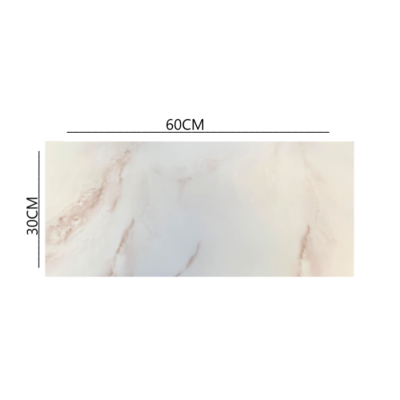 Placa de tapet x 10 lucios, At Performance, impermeabil, Autoadeziv, usor de curatat, 30x60 cm, Marmura crem cu alb - Placi decorative - atMag.ro