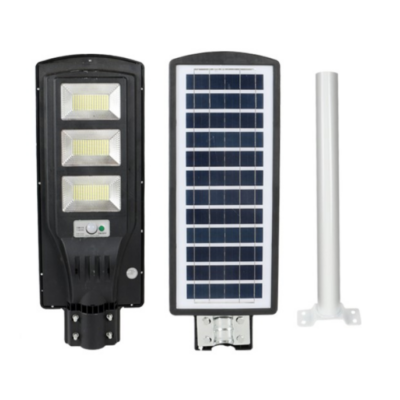 Lampa Solara LED stradala, AT PERFORMANCE, 150W, Corp Iluminat Exterior, Incarcare Solara, Panou Solar Incorporat, Senzor de Lumina si Telecomanda, Suport inclus - Lampi solare - atMag.ro