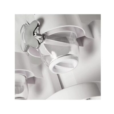 Dozator cu doua recipiente pentru cereale, nuci, orez, AT PERFORMANCE®, 2 l, 33 x 20 x 40 cm, alb - Rasnite si dozatoare condimente - atMag.ro