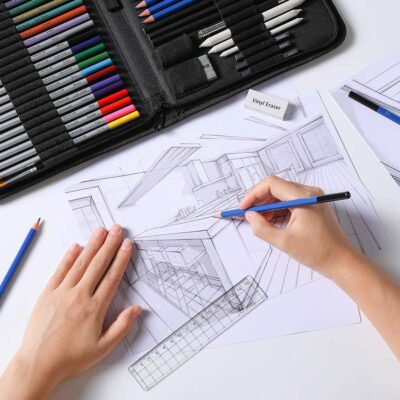 Set de arta, AT PERFORMANCE, de lux, pentru desen perfect, profesional, de 51 buc - Altele - atMag.ro