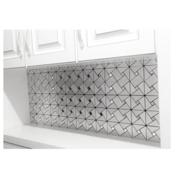 Set x5 Tapet Mozaic, At Performance, decor perete aluminiu si sticla 30*30cm culoare, argintiu - Tapet - atMag.ro