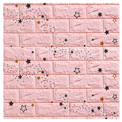 Set 10x Tapet 3D Autocolant/ Autoadeziv, At Performance, rezistent la apa, 70cm x 77cm x 0.5 cm, Roz - Tapet - atMag.ro