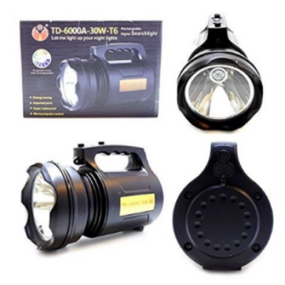Lanterna profesionala, cu led, 30 W, model TD-6000A, cu acumulator 4 V, negru - Lanterne - atMag.ro