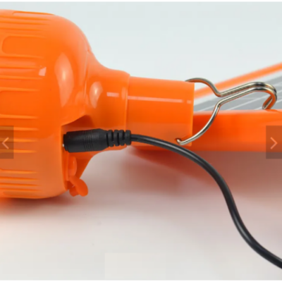 Bec LED, Incarcare Solar, Putere 10W, Exterior, 3 intensitati a luminii, Mod SOS, Luminare intermitenta, Panou Solar 6V, Buton ON/OFF, Incarcare 6 - 10 h, Culoare Portocaliu - Lampi solare - atMag.ro