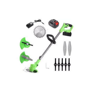 Motocoasa Electrica AT PERFORMANCE Cu Acumulator 24V, Brat Ajustabil, 2 Lame, 1 Disc Pentru Taiere, 18000 RPM, 2-3 Ore Autonomie, Verde - Coase electrice si Motocoase - atMag.ro