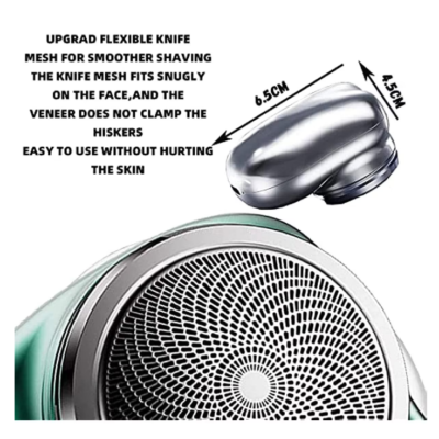 Mini Aparat de Ras Electric, At Performance, Wireless, Waterproof, Cu Incarcare Rapida USB si Motor Puternic de 6600 rpm, Pentru o Experienta de Ras de Inalta Performanta, Argintiu - Aparate & Accesorii ingrijire personala - atMag.ro