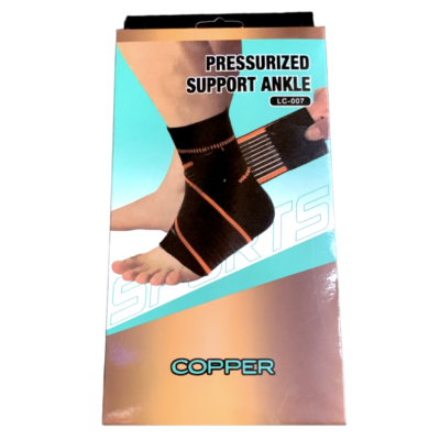 Orteza pentru glezna, elastica ajustabila cu bretea elastice, bandaj cu compresie respirabila, negru - Suporturi ortopedice si orteze - atMag.ro