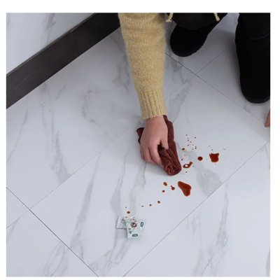 Placa de tapet x 10 lucios, At Performance, impermeabil, Autoadeziv, usor de curatat, 30x60 cm, Marmura alba - Placi decorative - atMag.ro