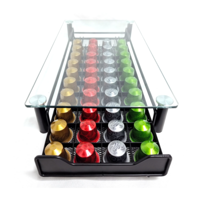 Organizator capsule, AT PERFORMANCE®, 60 capsule, 30 x 40 x 6, 5 cm - Accesorii si piese aparate cafea - atMag.ro
