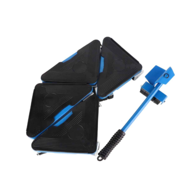 Kit complet pentru mutat si carat mobila, At Performance, reglare 360 grade, greutate maxima 200 kg, otel, albastru - Echipamente pentru transportat si ridicat - atMag.ro