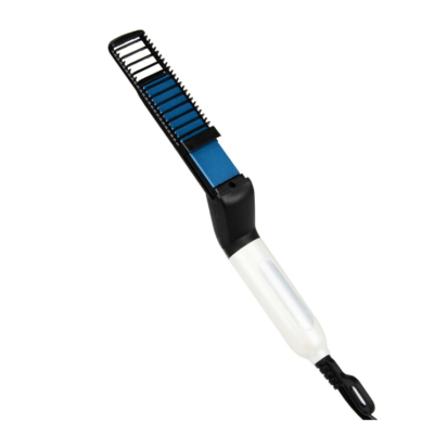 Perie electrica 2in1, AT PERFORMANCE, multifunctionala de indreptat parul si barba, incalzire rapida, 10W, usor de utilizat, maner simplu si ergonomic, alb/negru - Aparate & Accesorii ingrijire personala - atMag.ro