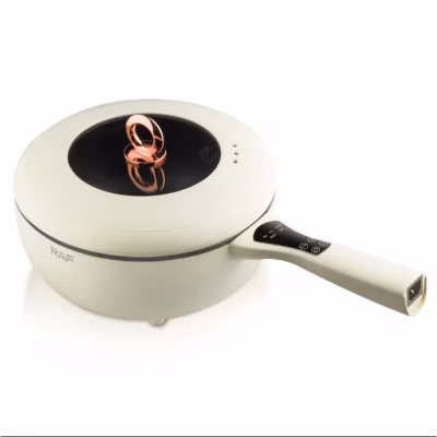 Tigaie Electrica Multifuntionala RAF R5401, 5L+7L, AT PERFORMANCE, Cu Abur, Control Digital, Alb - Bucatarie si Servire - atMag.ro