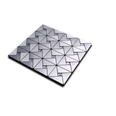 Set x5 Tapet Mozaic, At Performance, decor perete aluminiu si sticla 30*30cm culoare, argintiu - Tapet - atMag.ro