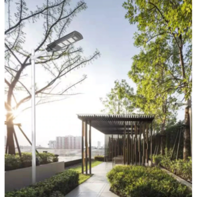 Lampa Solara LED stradala, AT PERFORMANCE, 150W, Corp Iluminat Exterior, Incarcare Solara, Panou Solar Incorporat, Senzor de Lumina si Telecomanda, Suport inclus - Lampi solare - atMag.ro