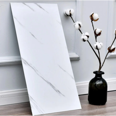 Placa de tapet x 10 lucios, At Performance, impermeabil, Autoadeziv, usor de curatat, 30x60 cm, Marmura alba - Placi decorative - atMag.ro